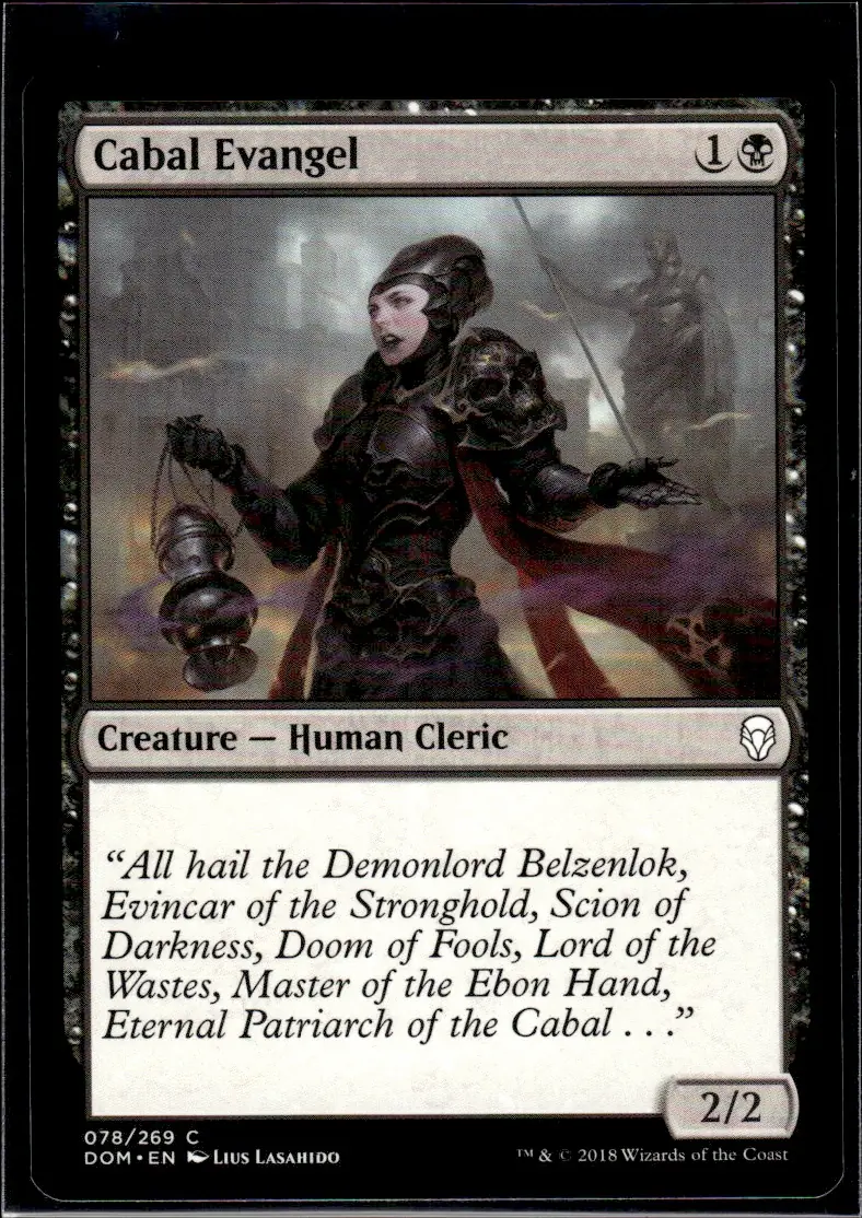 2018 Dominaria (DOM) #78/269 Cabal Evangel (front)