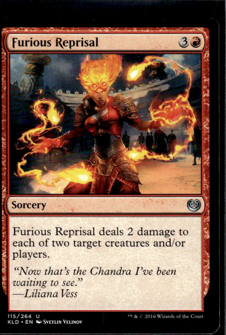 2016 Kaladesh (KLD) #115/264 Furious Reprisal (front)