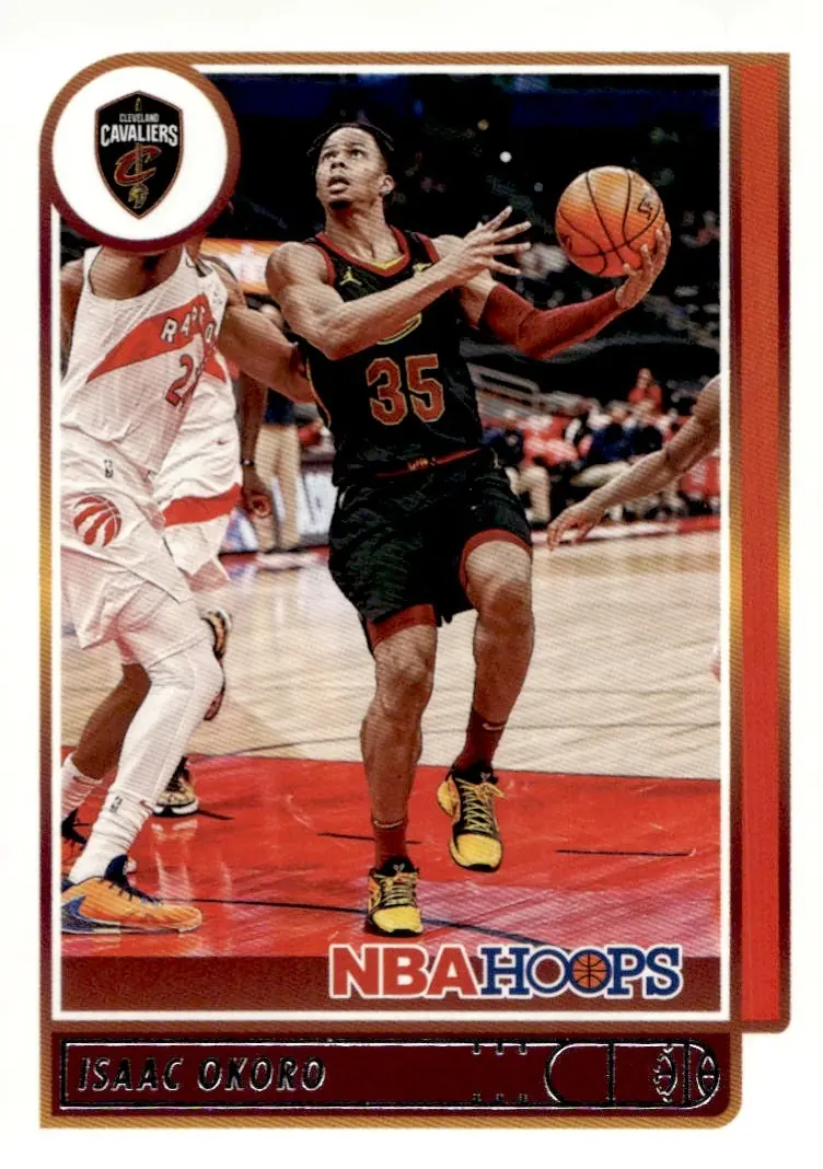 2021-22 NBA Hoops #105 Isaac Okoro (front)