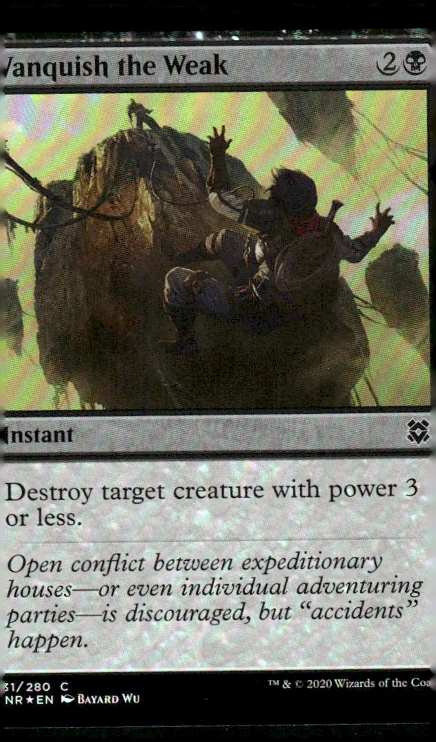 2020 Zendikar Rising (ZNR) #131/280 Vanquish the Weak – Traditional Foil (front)