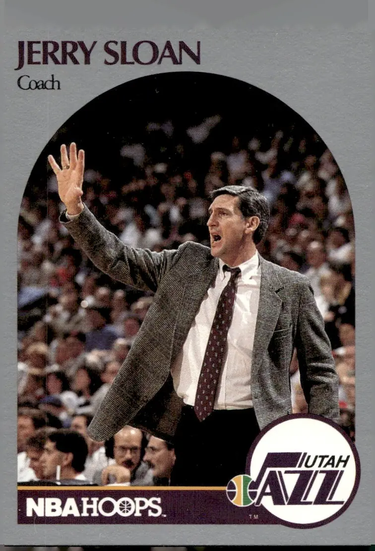 1990-91 NBA Hoops #330 Jerry Sloan (front)
