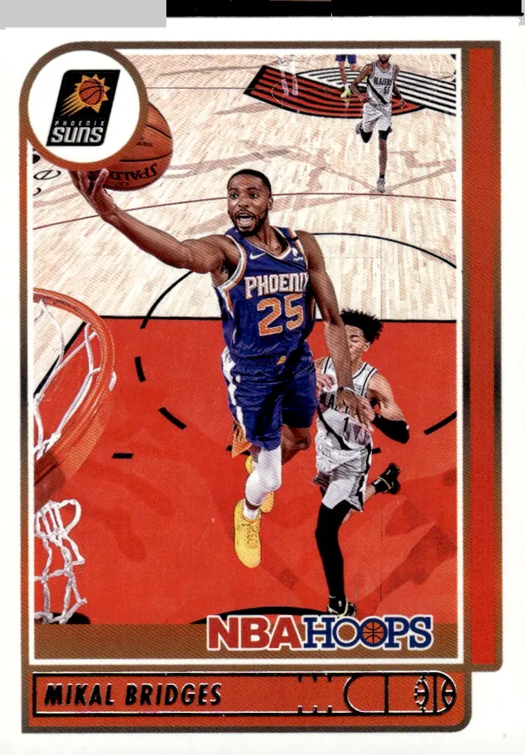 2021-22 NBA Hoops #16 Mikal Bridges (front)