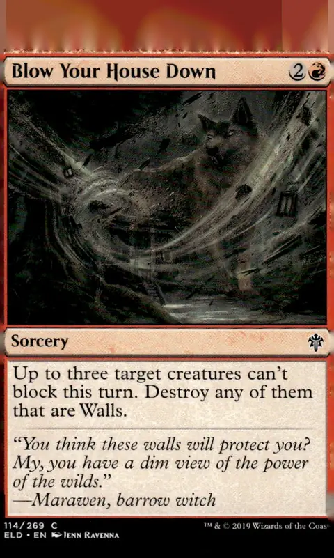 2019 Throne of Eldraine (ELD) #114/269 Blow Your House Down