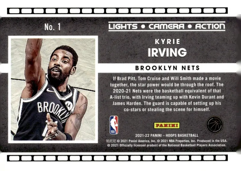 2021-22 NBA Hoops #1 Kyrie Irving (back)