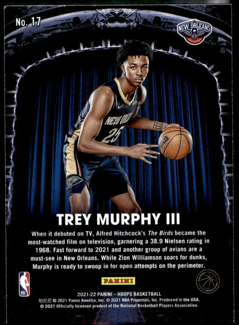 2021-22 NBA Hoops #17 Trey Murphy III (back)
