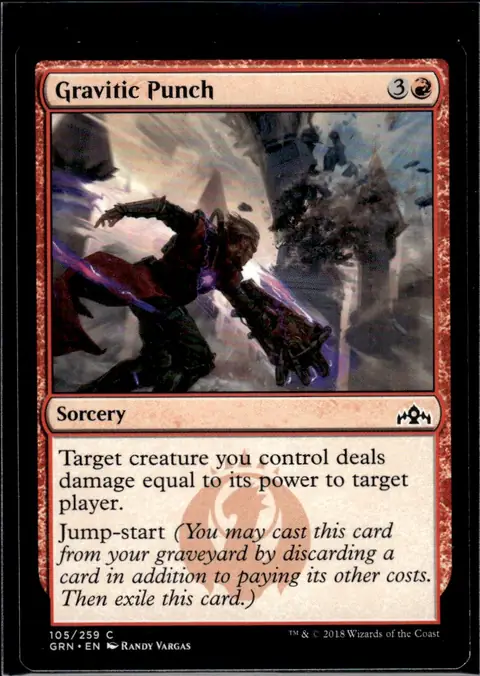 2018 Magic: The Gathering - Guilds of Ravnica (GRN) #105/259 Gravitic Punch (Sorcery) - art by Randy Vargas