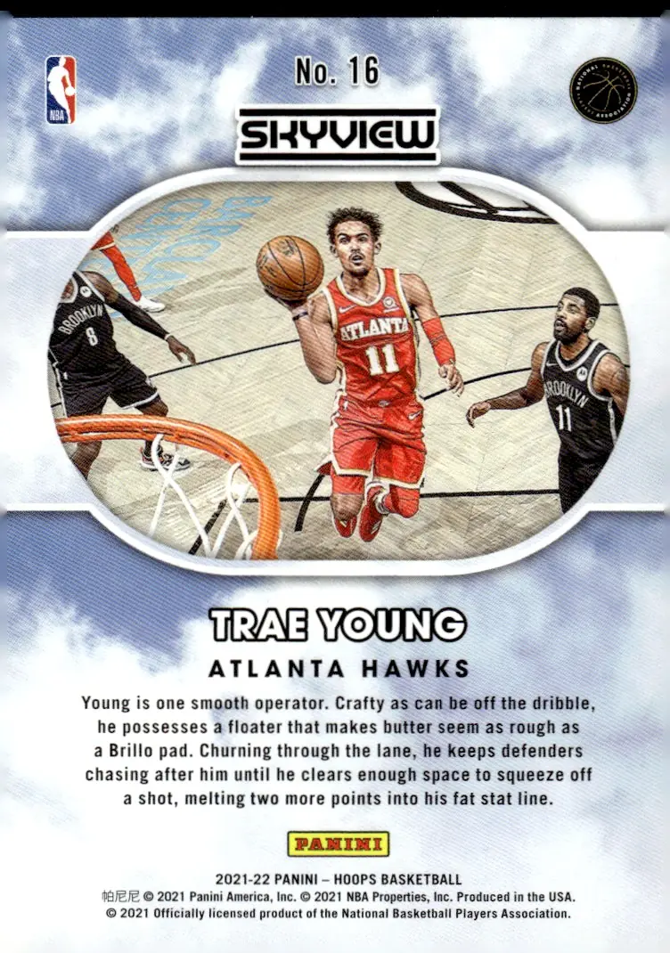 2021-22 NBA Hoops #16 Trae Young (back)