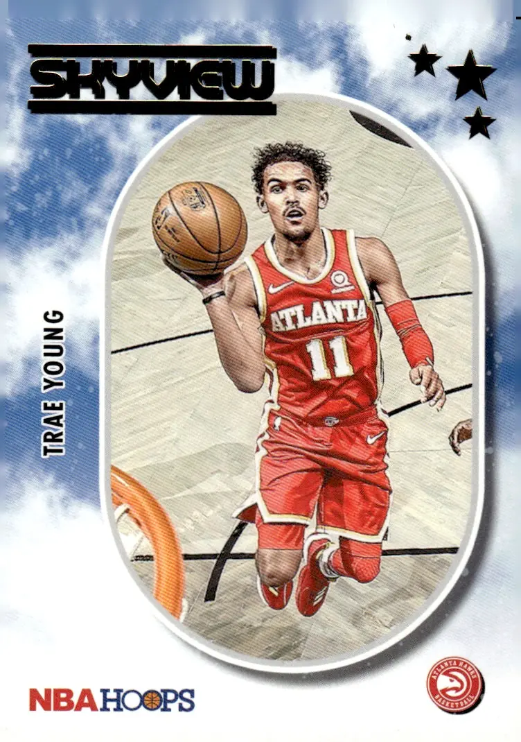 2021-22 NBA Hoops #16 Trae Young (front)