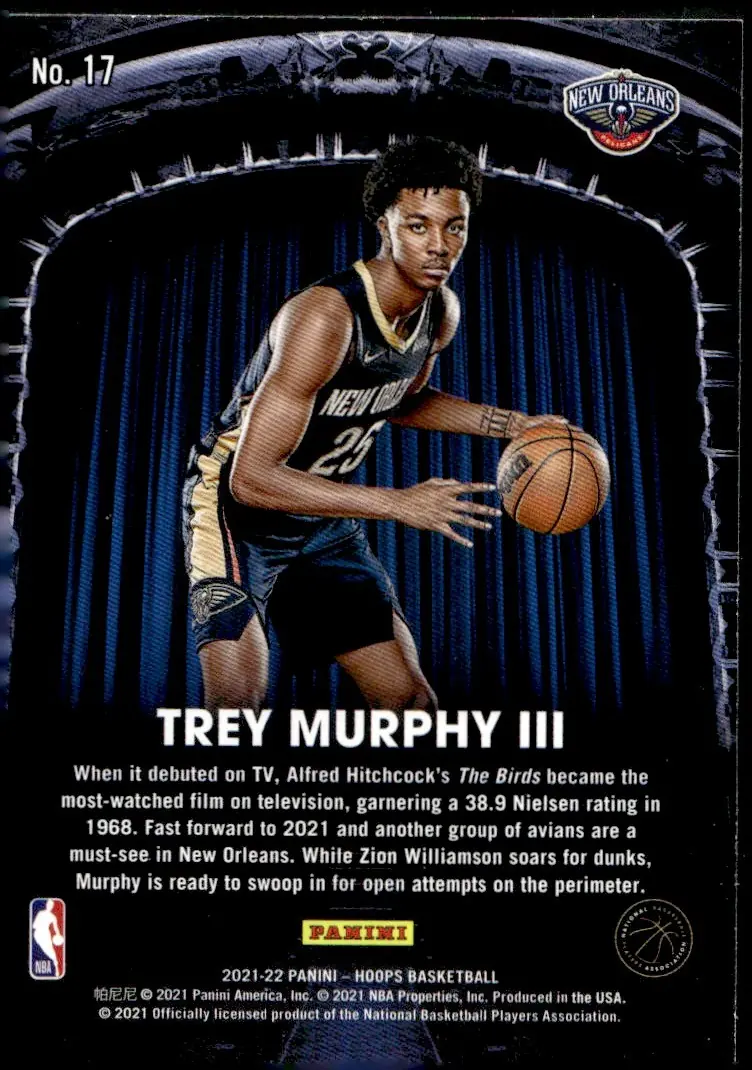 2021-22 NBA Hoops #17 Trey Murphy III (back)