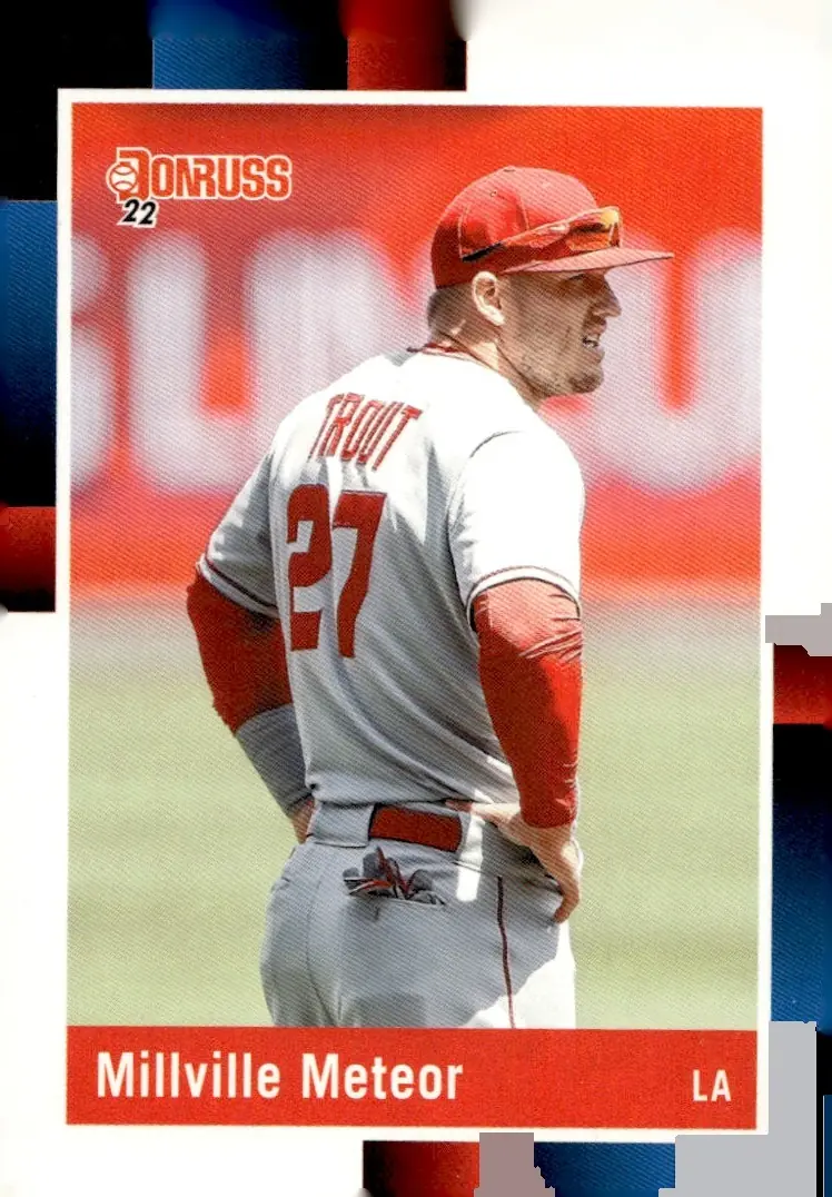2022 Donruss Baseball #265 (265.2 variation) Mike Trout – Nickname Variation SP (front)