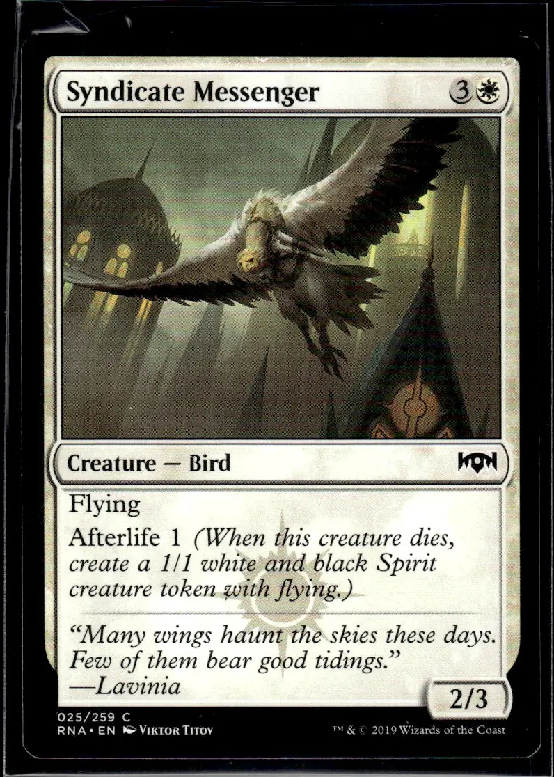 2019 Ravnica Allegiance (RNA) #025/259 Syndicate Messenger (front)
