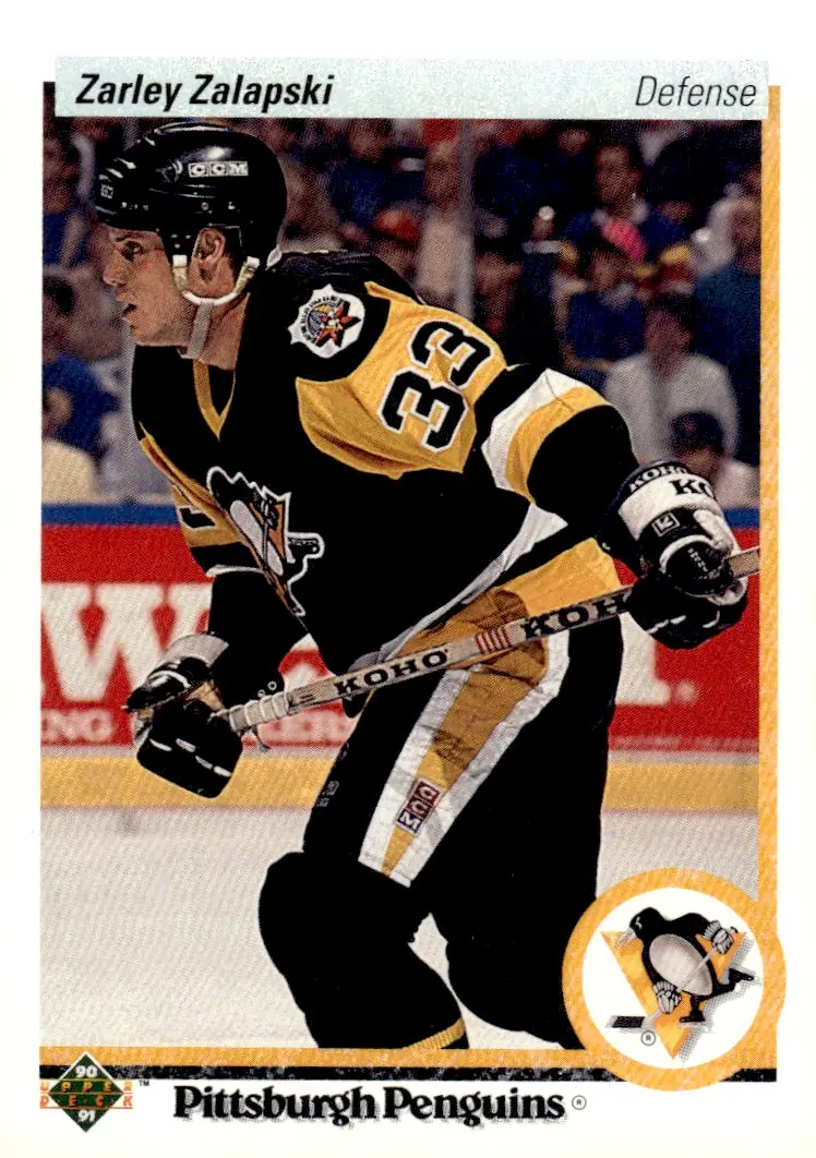 1990-91 Upper Deck #33 Zarley Zalapski (front)