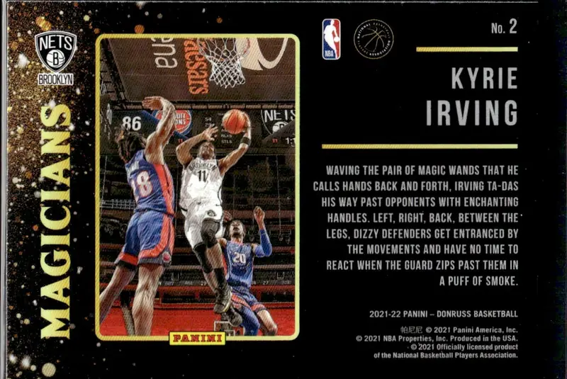2021-22 Donruss Basketball #2 Kyrie Irving (back)