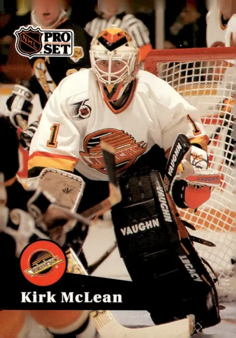 1991-92 Pro Set (French) #501 Kirk McLean – French-language edition