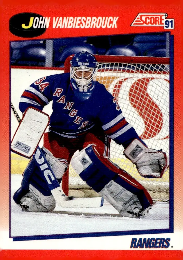 1991-92 Score Canadian (Bilingual) #10 John Vanbiesbrouck (front)