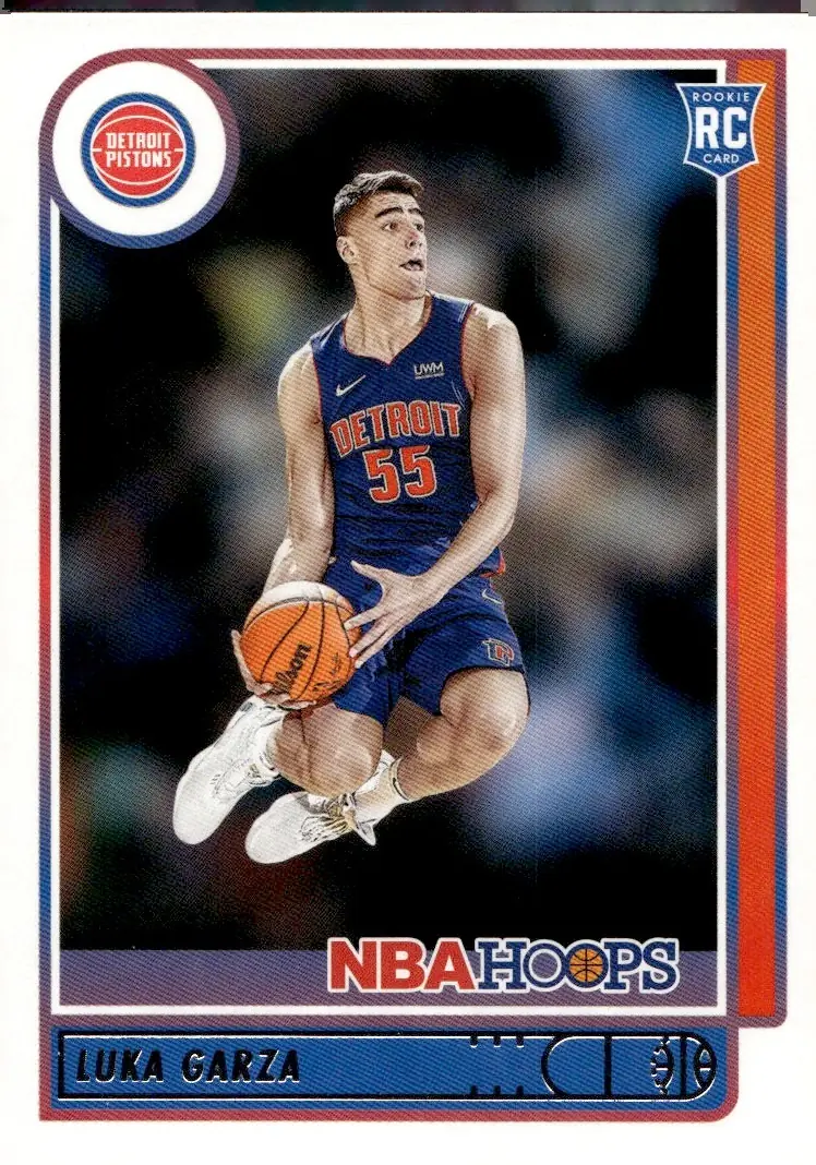 2021-22 NBA Hoops #250 Luka Garza (front)