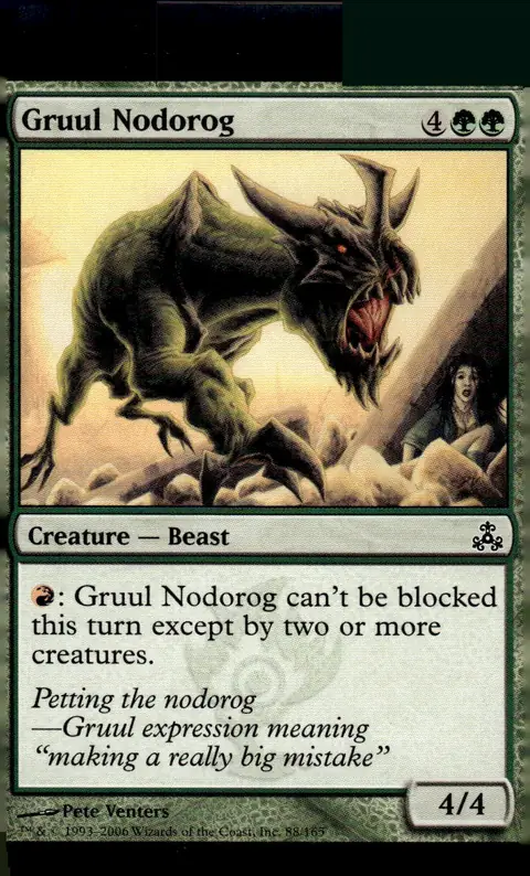 2006 Guildpact (GPT) #88/165 Gruul Nodorog (Creature — Beast); art by Pete Venters