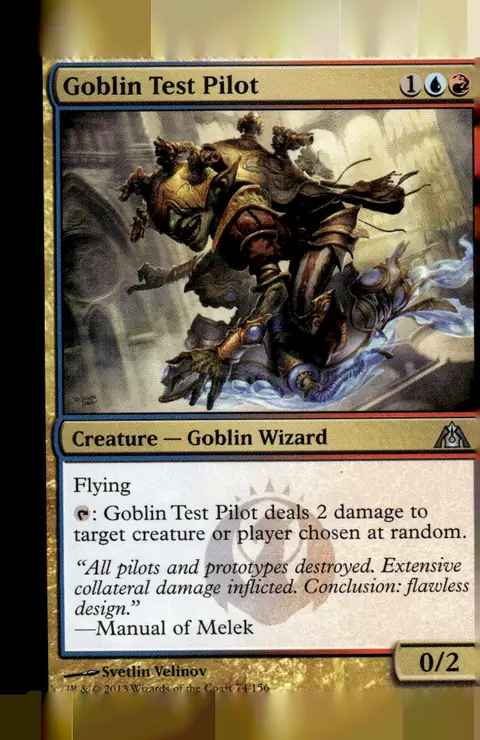 2013 Dragon's Maze (DGM) #74/156 Goblin Test Pilot