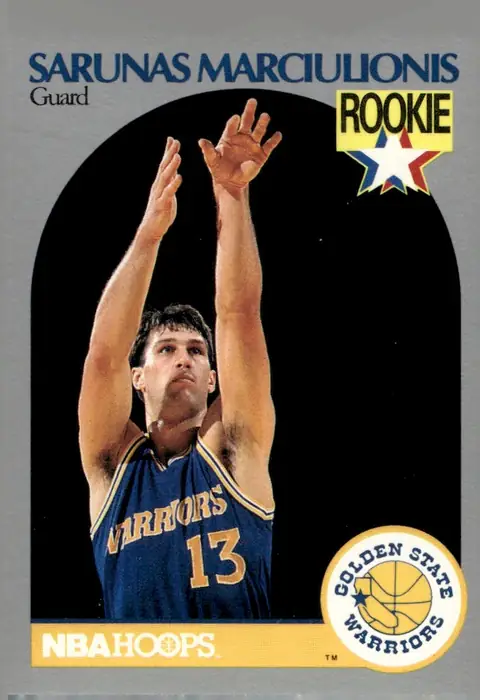 1990-91 NBA Hoops #115 Sarunas Marciulionis