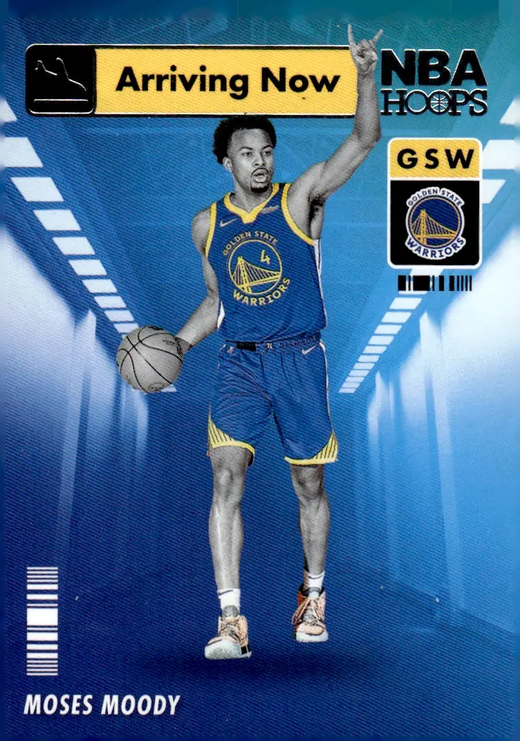 2021-22 NBA Hoops #20 Moses Moody (front)
