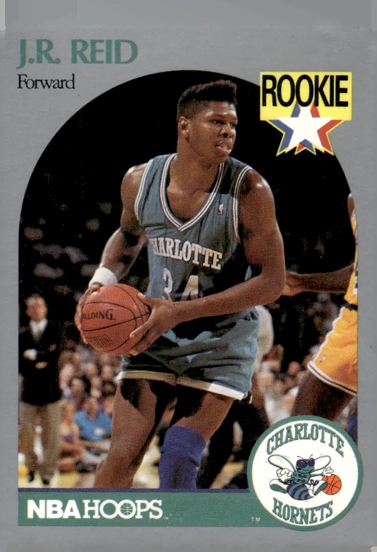 1990-91 NBA Hoops #57 J.R. Reid (front)