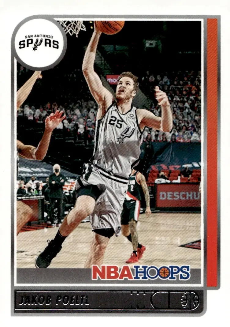 2021-22 NBA Hoops #44 Jakob Poeltl (front)
