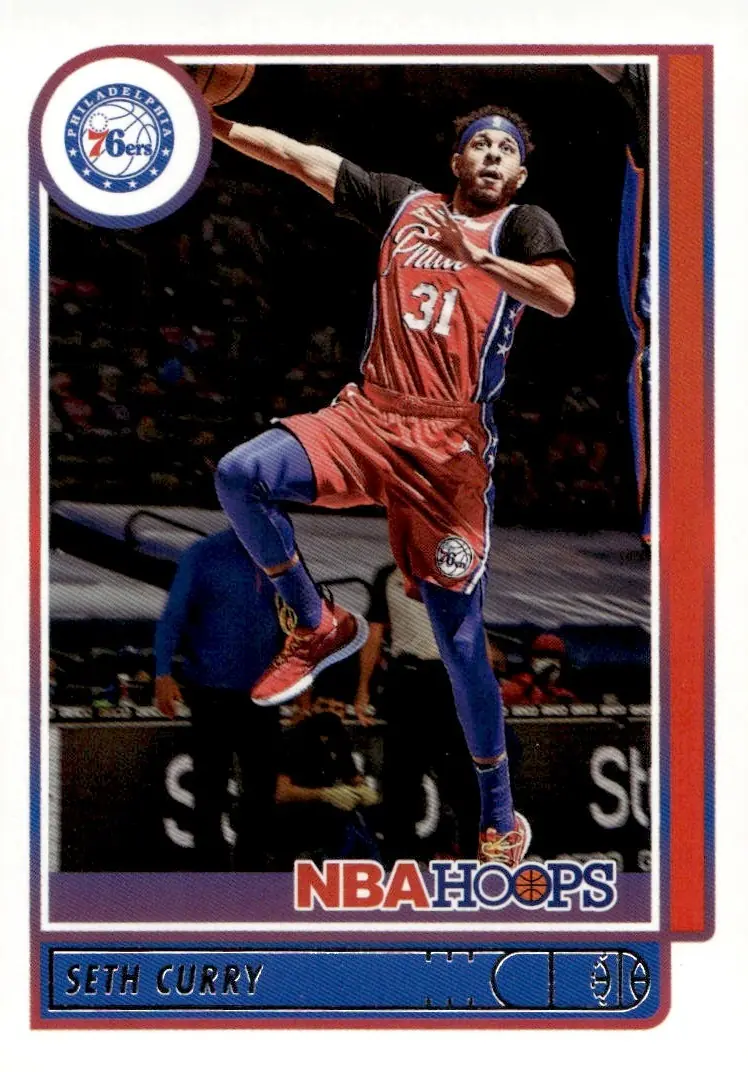 2021-22 NBA Hoops #37 Seth Curry (front)