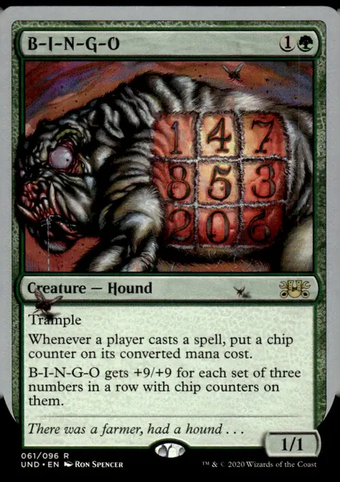 2020 Unsanctioned (UND) #061/096 B-I-N-G-O