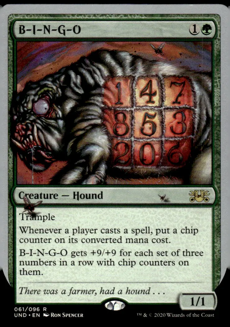 2020 Unsanctioned (UND) #061/096 B-I-N-G-O (front)