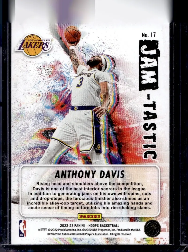 2022-23 NBA Hoops #17 Anthony Davis – Holo (back)