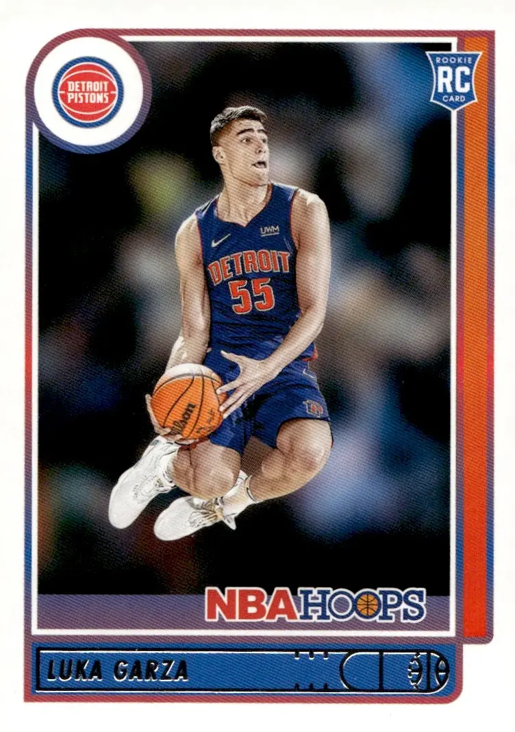 2021-22 NBA Hoops #250 Luka Garza (front)