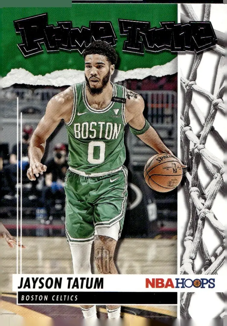 2021-22 NBA Hoops #4 Jayson Tatum (front)