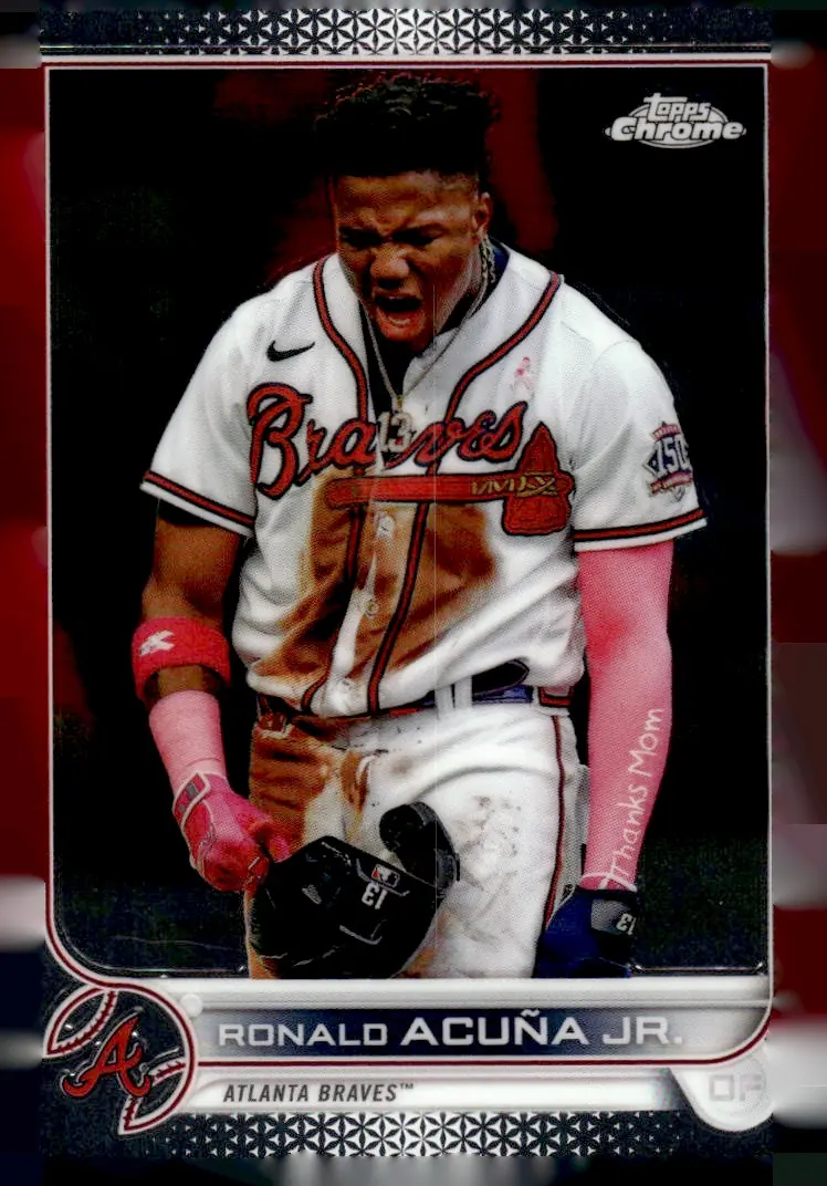 2022 Topps Chrome #165 Ronald Acuña Jr. (front)