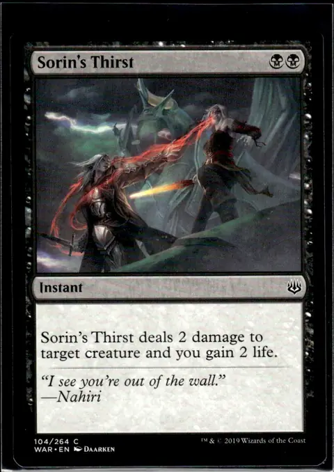 2019 War of the Spark (WAR) #104/264 Sorin's Thirst