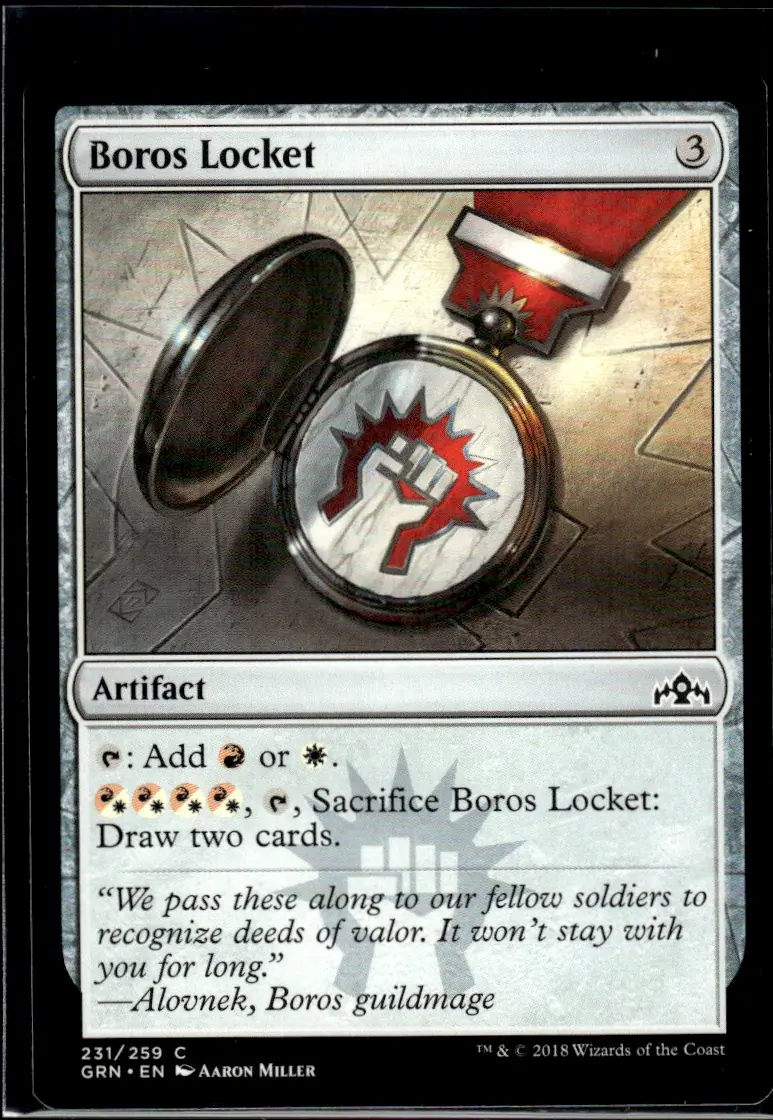 2018 Magic: The Gathering - Guilds of Ravnica (GRN) #231/259 Boros Locket (front)