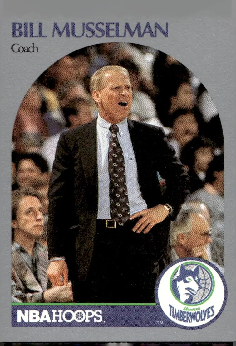 1990-91 NBA Hoops #320 Bill Musselman (front)