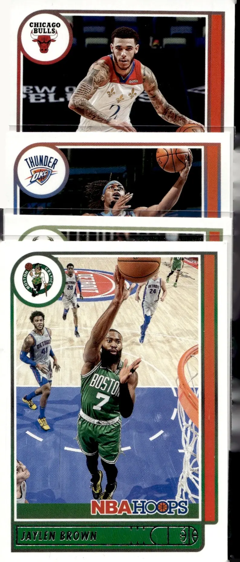 2021-22 NBA Hoops #9 Jaylen Brown (front)