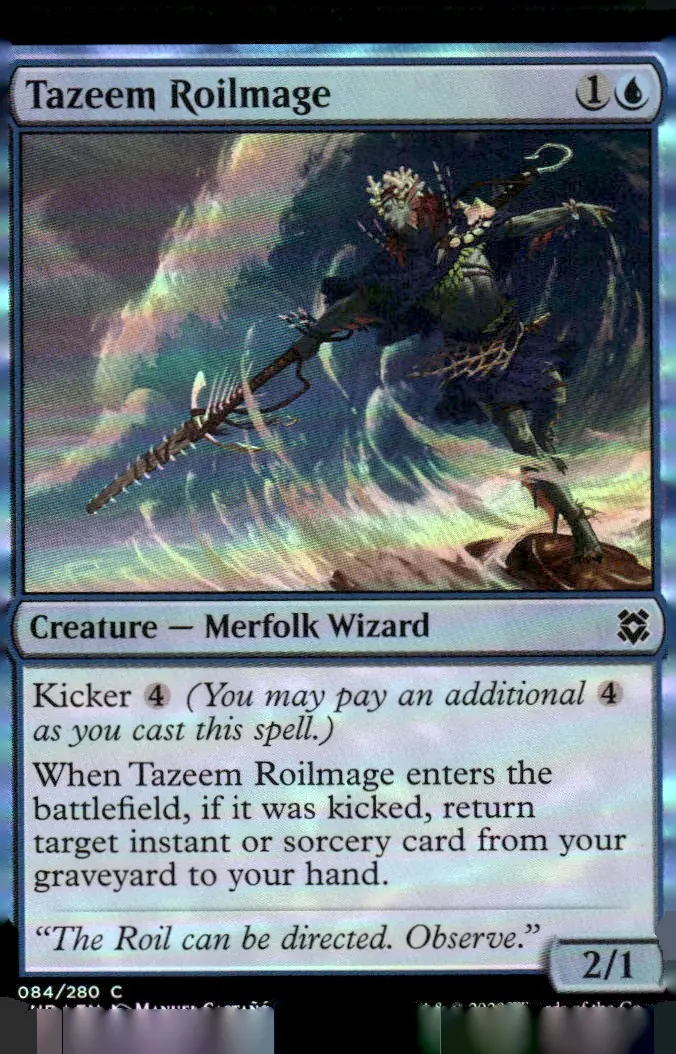 2020 Magic: The Gathering - Zendikar Rising #084/280 Tazeem Roilmage – Foil (front)