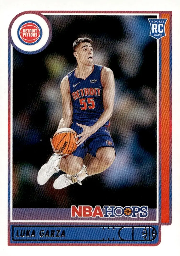 2021-22 NBA Hoops #250 Luka Garza (front)