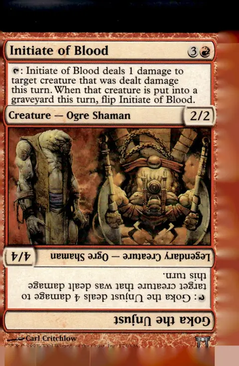 2004 Champions of Kamigawa #173/306 Initiate of Blood // Goka the Unjust