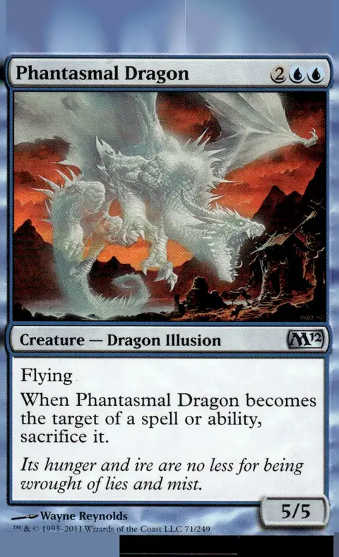 2011 Magic 2012 (M12) Core Set #71/249 Phantasmal Dragon