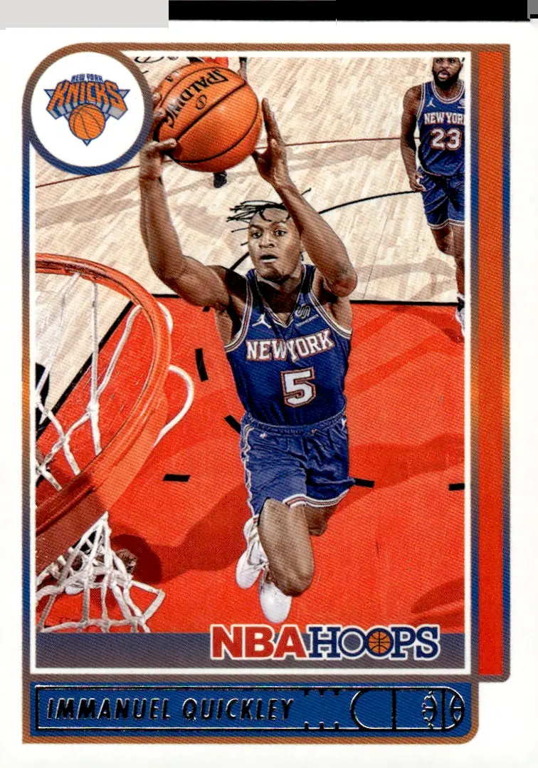 2021-22 NBA Hoops #187 Immanuel Quickley (front)