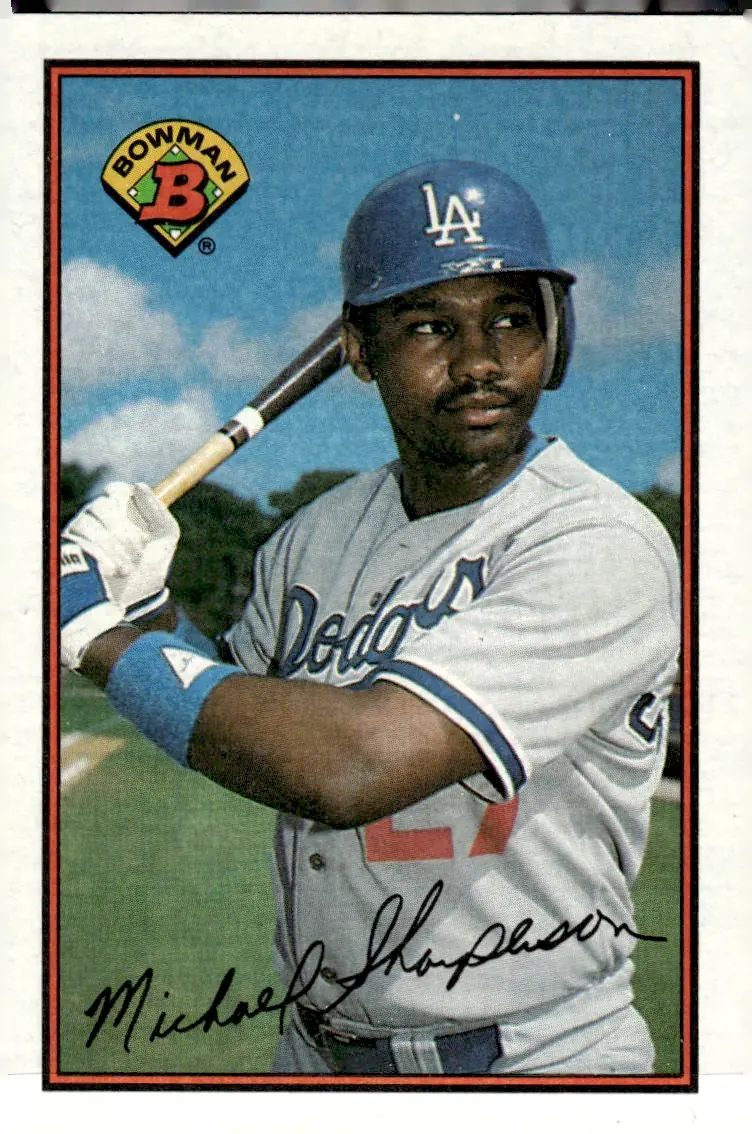 1989 Bowman #348 Mike Sharperson (front)