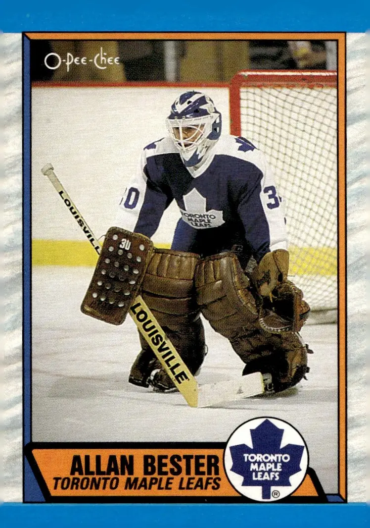 1989-90 O-Pee-Chee #271 Allan Bester (front)