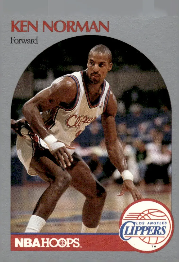 1990-91 NBA Hoops #149 Ken Norman (front)