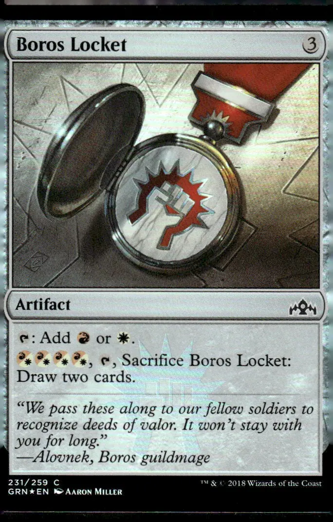 2018 Guilds of Ravnica (GRN) #231/259 Boros Locket – Foil (front)
