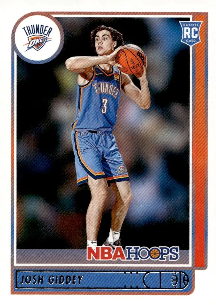 2021-22 NBA Hoops #202 Josh Giddey (front)