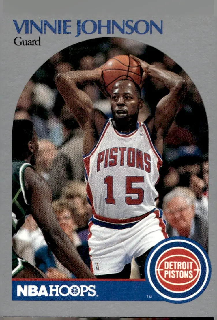 1990-91 NBA Hoops #107 Vinnie Johnson (front)