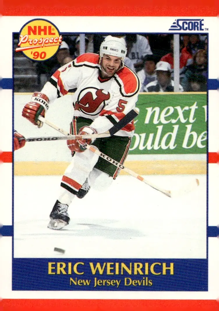 1990-91 Score (American) #389 Eric Weinrich (front)