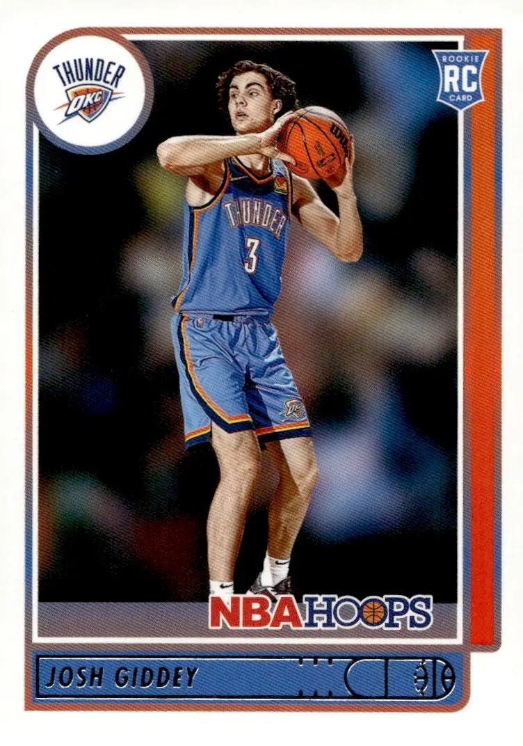 2021-22 NBA Hoops #202 Josh Giddey (front)